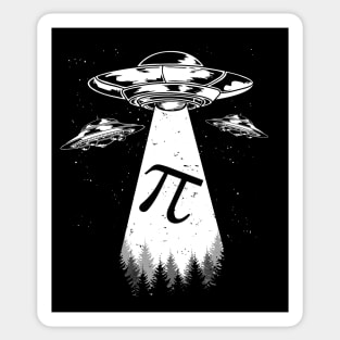 UFO Abduction Happy Pi Day Math Nerd Gift Sticker